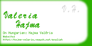 valeria hajma business card